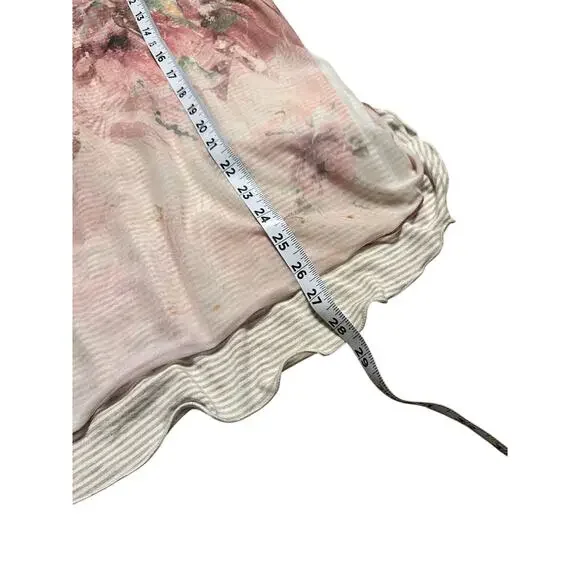 Sundance Ever Blooming Floral Mesh Layered Top Women’s Size Large Short Sleeve - Picture 6 of 6